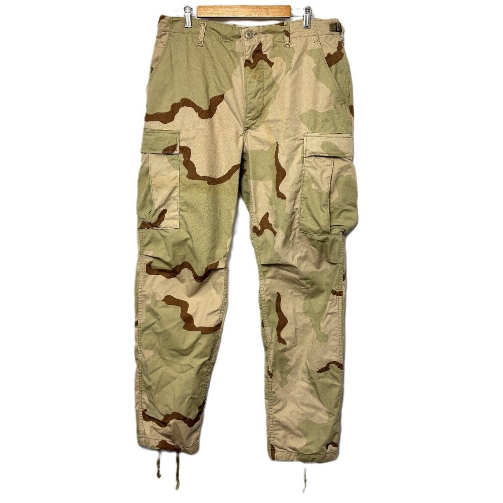 90's Authentic Desert Camo Combat Pants/Trousers Sz Med Long